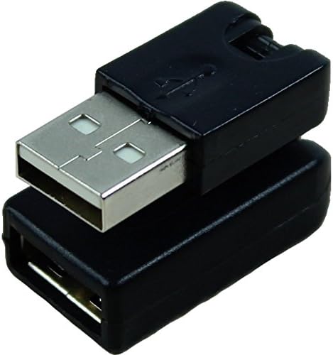 QONIA Черен Адаптер ъгъл на завъртане на USB 2.0 мъж към жена USB