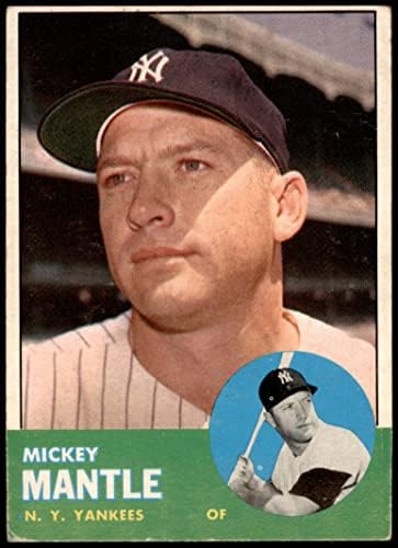 1963 Topps 200 Мики Мэнтл Ню Йорк Янкис (Бейзболна картичка) VG Янкис