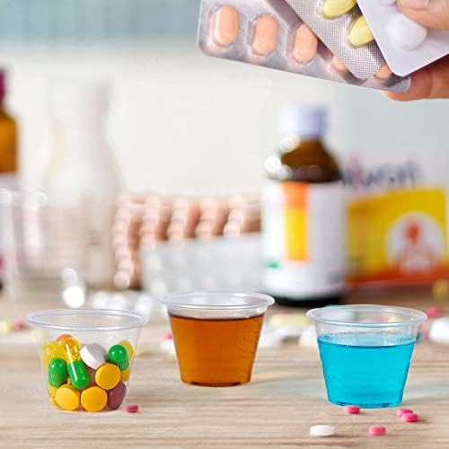 Чаши за еднократна употреба за лекарства Lilymicky 1800 в опаковки (1 унция), Медицински Пластмасови Мерителни Чашки За медицински цели, или За Смесване и измерване на смо?