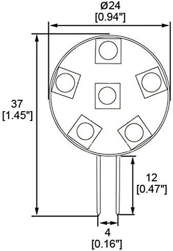 Замяна халогенна лампа HERO-LED SG4-6T-CW със странично теглене на G4 LED Disc, 1,2 Вата, което се равнява на 10-15 Вата,