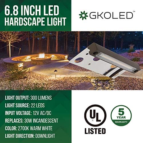 Пейзаж осветление GKOLED от 10 на опаковките, изброени в UL, Стенни осветителни тела за асфальтоукладчика, 6,8-инчов