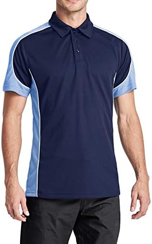 Мъжки ризи Поло TACVASEN за голф с къс ръкав на 3 копчета Performance Polo Tee Shirt