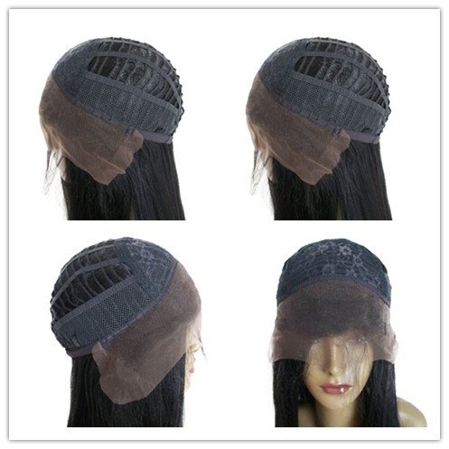 Предни завързана перука от човешка коса, камбоджа перука от естествена коса Remy, цвят яки: 4, светло кафяво