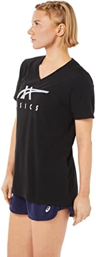 Дамски тренировочная дрехи ASICS В ивицата VNECK