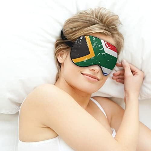 Маска За Сън с Южноафриканским Флага, Мека Маска За Очи, Ефективна Затеняющая Превръзка на Очите с Еластична Регулируема
