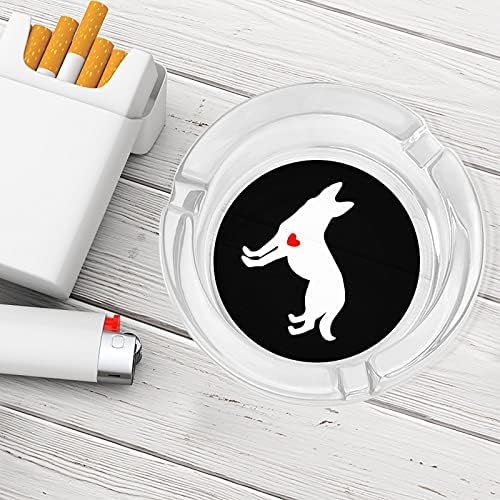 Немска Овчарка Цигари За Пушачи Кучета Стъклени Пепелници Пепелник За Домашния Офис Плот Украса На Масата