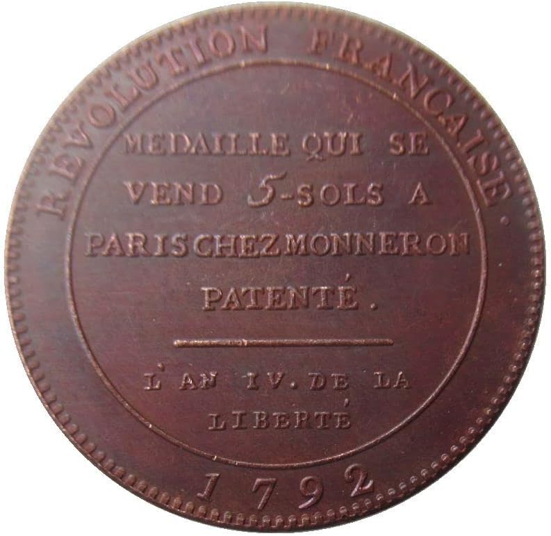 1792 Френска Чуждестранна Копие от Медна Възпоменателни монети