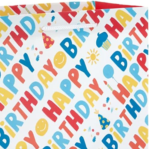 Детски подаръчни пакети Hallmark в продуктовата гама на рожден ден (8 пакета: 4 средни 9 см, 4 големи 13 инча) в розово