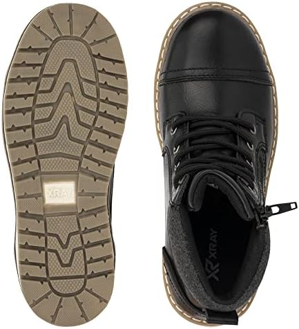 X-RAY/Модни мъжки обувки, Класически Армейските обувки Chukka от изкуствена кожа с високо берцем дантела, с отворени