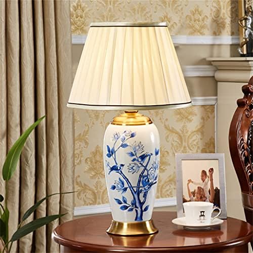 Китайската Настолна лампа WENLII, Креативна Нощна лампа за Спални, Керамика Дизайнерска лампа, за да се учат в хотела