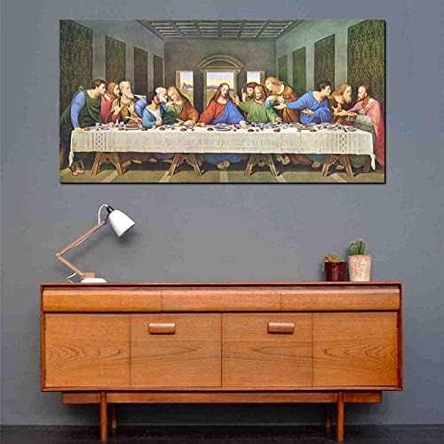 Исус Христос на Тайната Вечеря Платно Художествен Плакат и Стенни Художествена Картина Принт Модерен Семеен Декор За