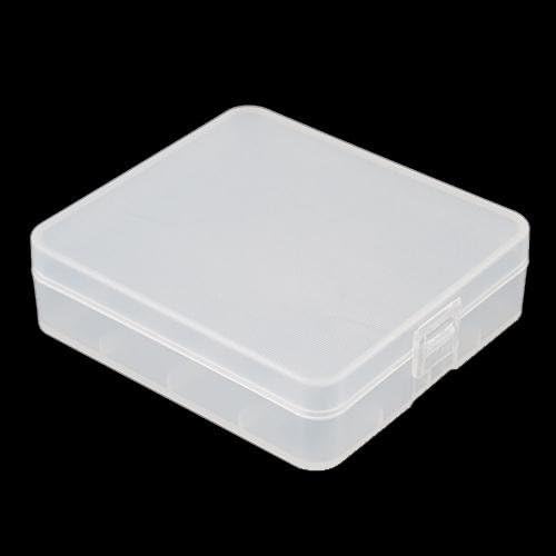 1БР 4 x 18650 Пластмасова Прозрачна Бяла Отделението Отделение Държач Кутия За Съхранение