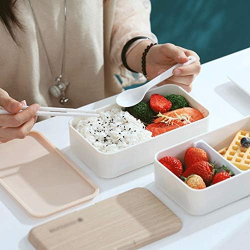 LKYBOA Thermal Lunch Box - Комплект за Bento-Обяд за възрастен - Съдове за хранене с Комплект лъжички-вилици от Неръждаема