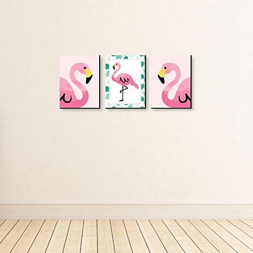 Голяма точка щастие Розово Фламинго - Стенно изкуство в Тропическа лятна детска Декорация на детска стая и декорации