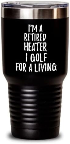Стъкло с нагревател за пенсионери I Golf For A Living Забавна Идея за Подарък на Пенсионер желае един Голф играч Случайна