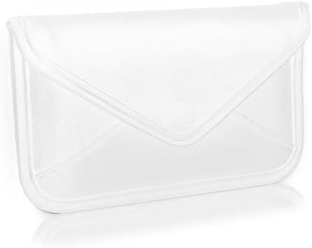 Калъф BoxWave, който е съвместим с Alcatel 1S (2020 г.) (Case by BoxWave) - Луксозни Кожена чанта-месинджър, дизайн своята практика-плик от изкуствена кожа за Alcatel 1S (2020 г.) - цвят на слоно?