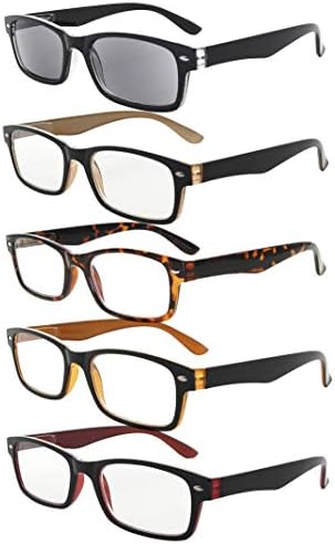 Eyekepper Спестете 10% на 5 опаковки класически очила за четене за мъже и 5 опаковки ридеров на пролетта панти +0.50