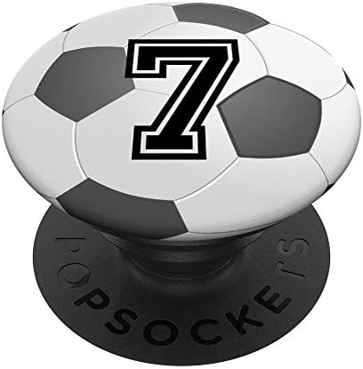 Футболна топка Номер Тениски играч във футбола 7 | Футболни Подаръци PopSockets PopGrip: Замяна дръжка за телефони и
