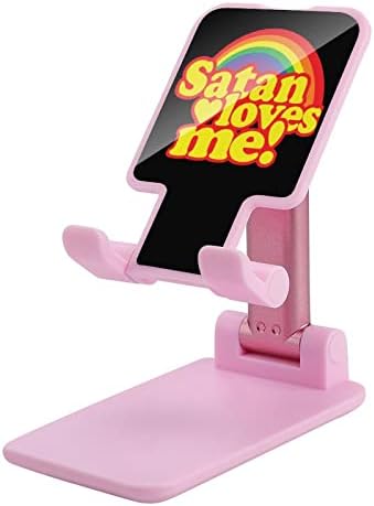 Сатана Ме Обича Поставка За Мобилен Телефон, Регулируема Сгъваема Поставка За Таблет Притежател На Настолен Телефон Аксесоари