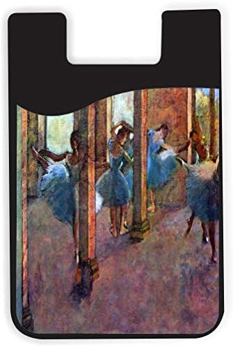 Танцьори на Едгар Дега в Синьо и дизайн - Силиконов 3 м Лигав Чанта-портфейл за кредитни карти, Приклеивающийся до чехлам