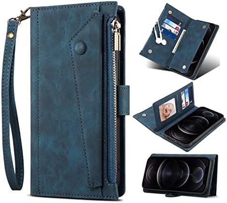 Чанта-портфейл с панти капак за телефон, Съвместим с Samsung Galaxy Note 20, Калъф с цип с отделение за карти с RFID
