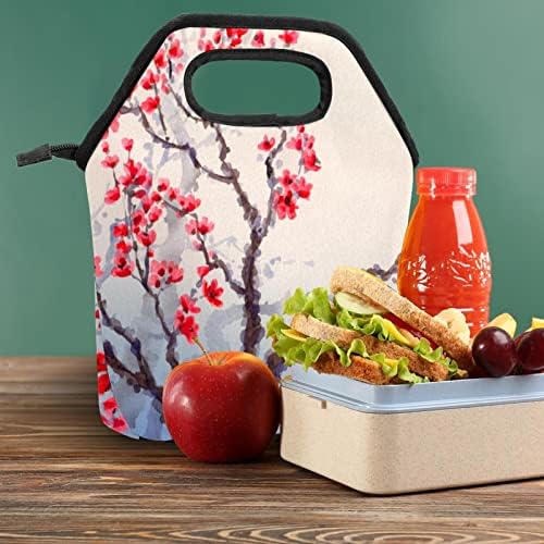 Дамски Чанта за обяд GUEROTKR, Кутия за Обяд за мъже, Дамски Кутия за Обяд, модел от червени цветя клончета
