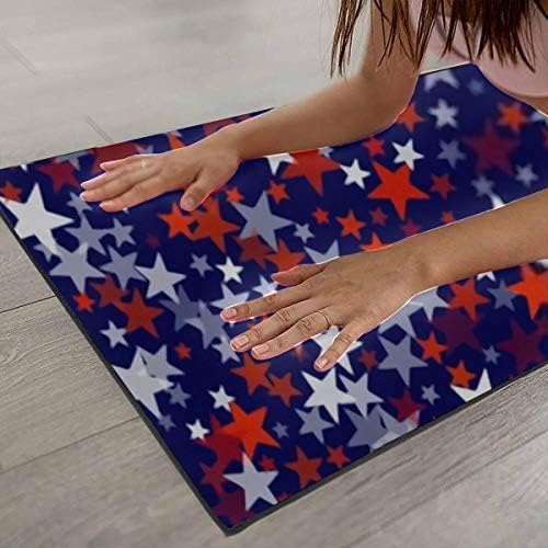Стилен килимче за йога с принтом, Подложка за упражнения с Конфети американските звезди, президенти на САЩ, професионален