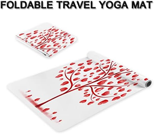 Килимче за йога Love On Tree Сгъваем Пътен подложка за фитнес и упражнения Сгъваема подложка за йога за всички видове