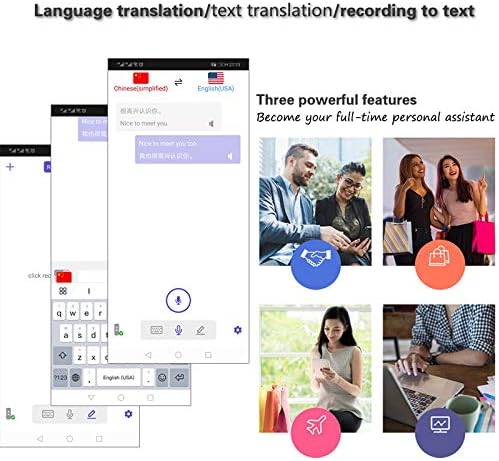 Класически устройство за превод на езици 68 езикови записващи устройства Bluetooth-преводач преносим взаимен превод с