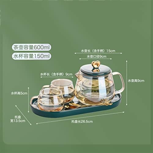 N/A Комплект за следобеден чай, Цветя, Определени чай чаени чаши Домакински tea Kettle Стъклен огнеупорни (Цвят: A, размер:
