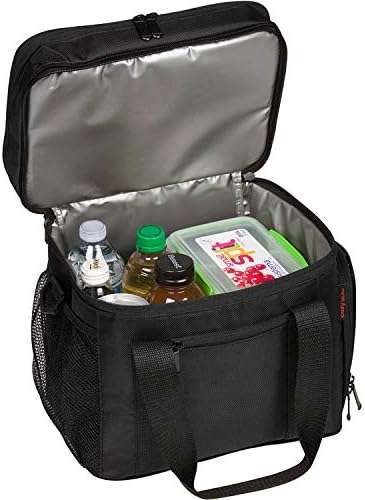 Случайна чанта-хладилник за обяд с множество джобове за съхранение - За мъже, жени и деца от Cozy Bear (Черен)