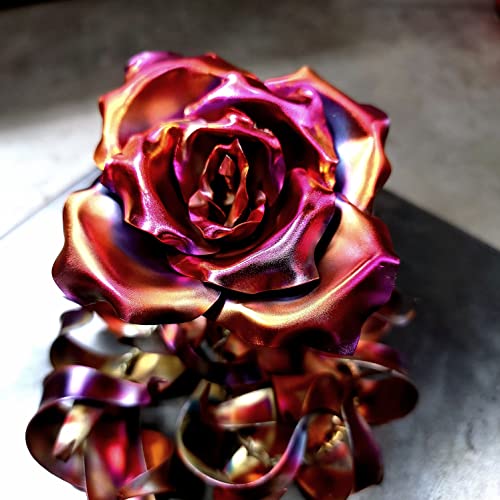 Медна роза #1664e Истинска любов Свети Валентин Ден на майката Коледа Годишнина от Сватбата Housewarming Steampunk Промишлен Меден Декор за Дома