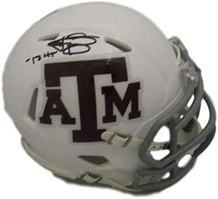 Мини-Каска Джони Manziel с автограф /с автограф на Texas A&M Aggies Mini Helmet HT JSA 11283 - Мини-Каски за колеж с