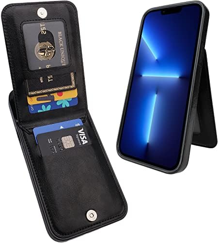 Чанта-портфейл Taporse за iPhone 13 Pro Max с държач за карти, Калъф-поставка-Ръчно изработени от Изкуствена кожа с Отделения