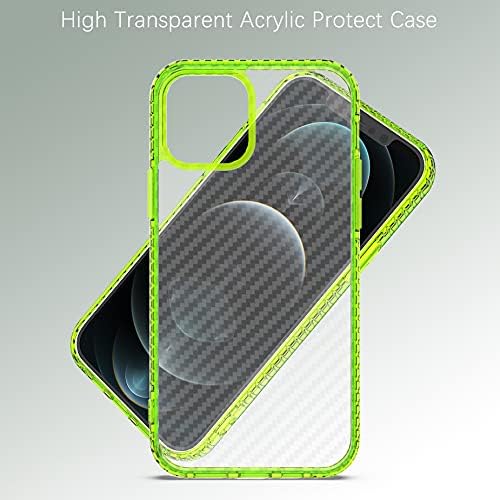 Калъф DOOGE разработена за iPhone 12/12 Pro, [Защита от пръстови отпечатъци] [Нескользящий] модел от въглеродни влакна,