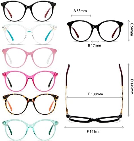Очила за четене RESVIO за жени, Модни Кръгли Очила в стил Ретро, Пружинни Панти, Ръчно изработени, Прозрачен Розов