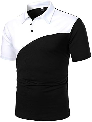Мъжка риза с копчета NEARTIME, класически памучен риза поло с къс ръкав и ревера, без приятелка, удобен топ