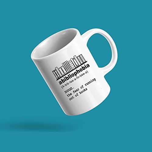 Panvola Abibliophobia Definition Чаша за Четене Любителите на Книги Керамични Чашата за Кафе 11 грама Забавен Подарък