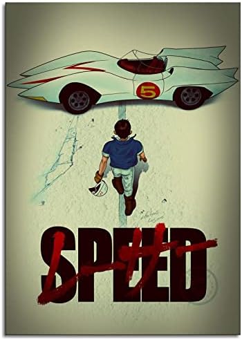 Щампи върху платно с аниме Speed Racer (1968), Ретро Постер на филма, Естетически Плакат За Спалня в Общежитието, Плакат,