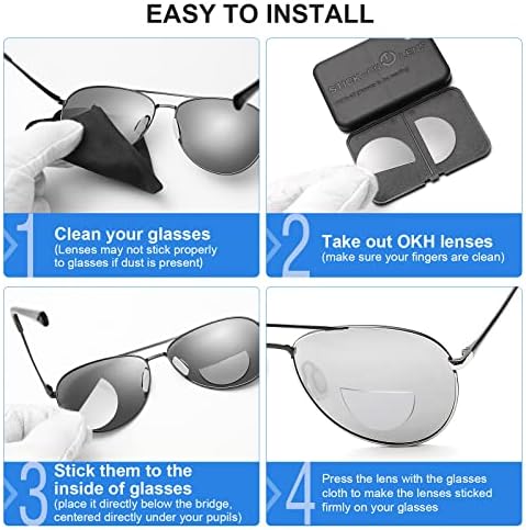 Устройство за четене с бифокальными лещи OKH в 2 опаковки, Самозалепващи Увеличителни лещи за четене за очила, Водата