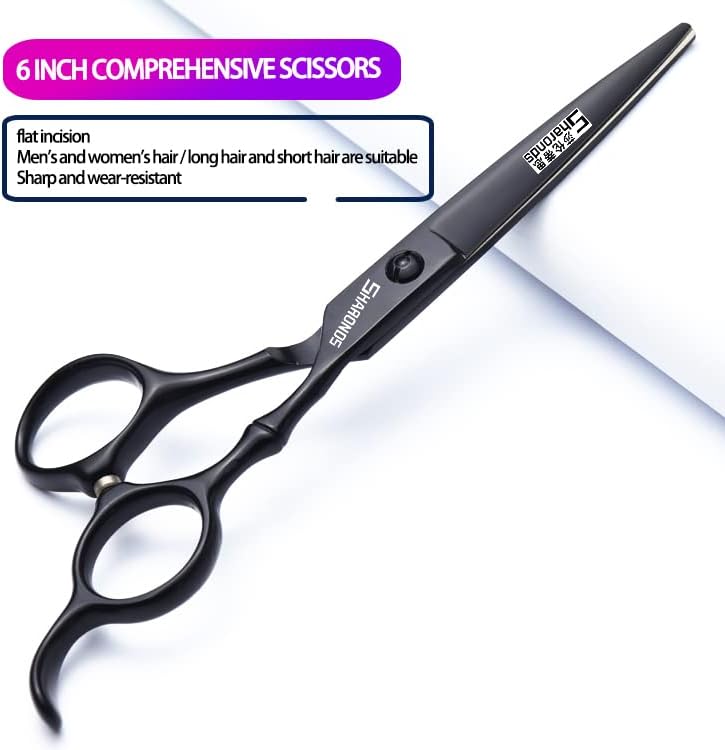 SHARONDS 6/7 Инча Професионални ножици за Подстригване на коса 440C Салонные Фризьорски салон Филировочные ножици Са идеални за фризьорство и за домашна употреба (6 в 2 бр.)