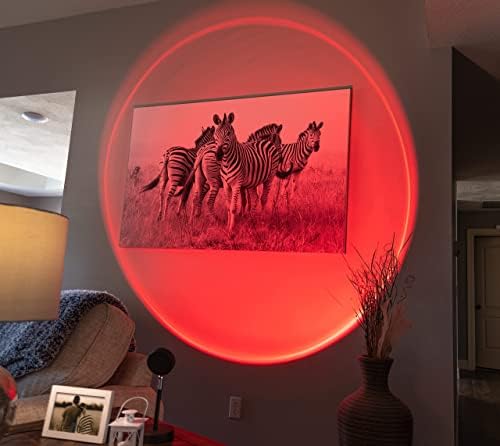 BLUEBIRDOUTFITERS Лампа за проектор Sunset |Лампа за залез | 16 Цвята |360 градуса | с дистанционно управление | Захранване