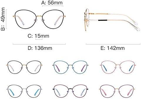 Очила за четене RESVIO за женските Модни Овални Метални Считывателей Ръчно изработени Пружинном Панта Син Цвят