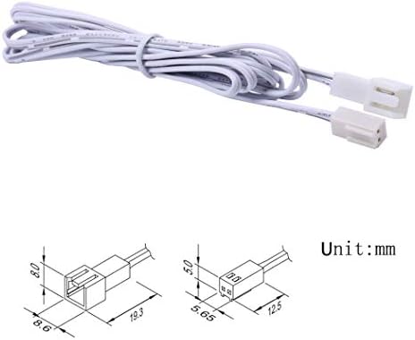 Гъвкави удлинительные кабели за комплект led осветление AIBOO под шкаф Бял Кабел 1,5 м (60 инча) Пълнители (2-контактни