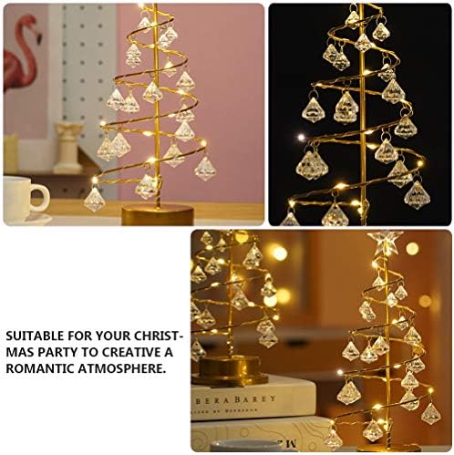 ABOOFAN 1 бр. led Лампа за Коледната Елха с Кристалалми и кристали, Светлините на Коледната Елха, Декоративна Коледна
